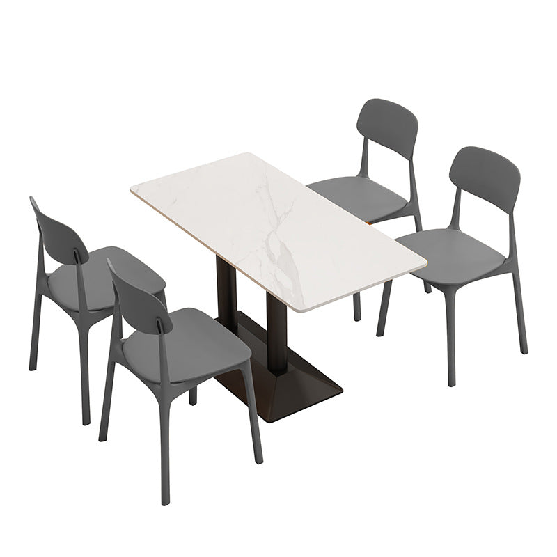 Company staff canteen dining table and chairs student canteen snack bar combination catering commercial 4 staff school restaurant