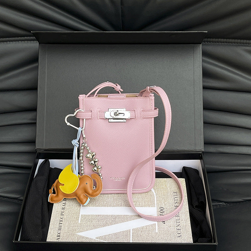 Cross-border niche design messenger bag women's high-end sense new Japanese and Korean bags simple  lock single shoulder messenger bag