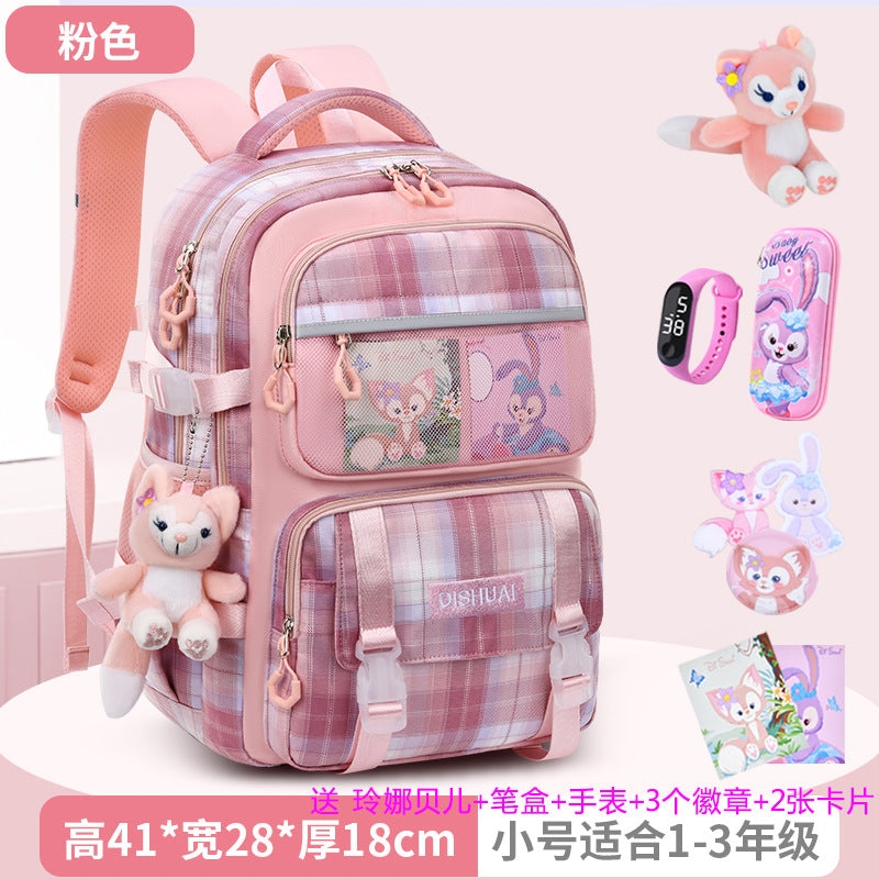 2026 new school backpack for girls, grades 1-6: ultra-lightweight, ergonomic, and spine-protecting backpack for elementary school students