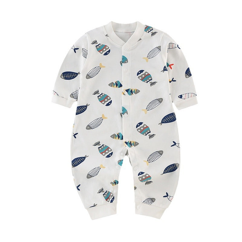 Baby clothes spring/autumn long-sleeve romper newborn 0-3 years old boy/girl pure cotton onesie crawling suit