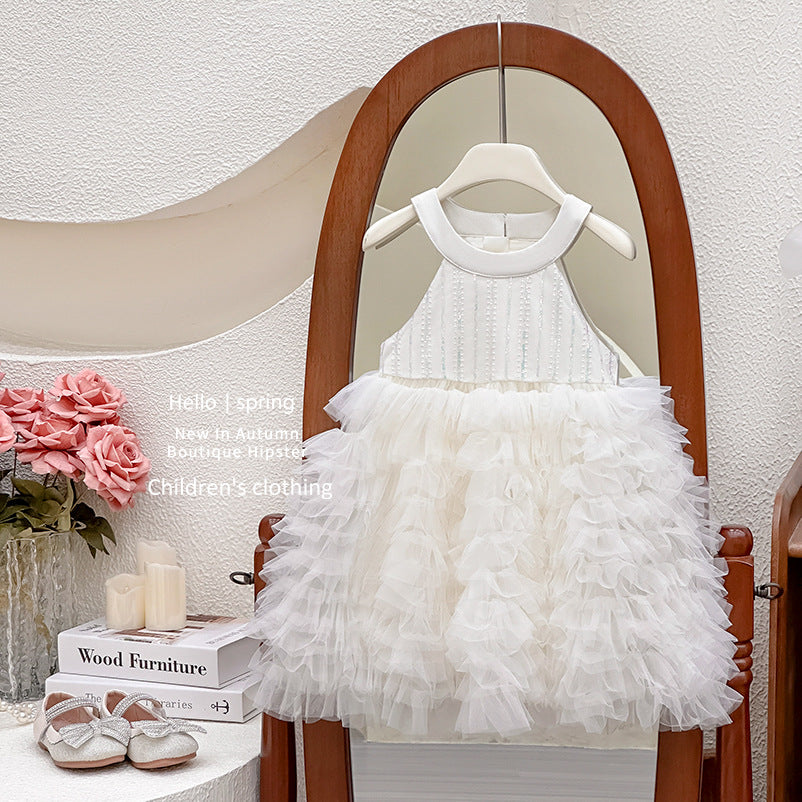 【clearance】girls' sundress - summer baby girl tutu dress, stylish princess dress, birthday party dress