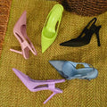 plus size2026 european and american fashion women's shoes stiletto heel closed toe candy color sandalswomens sandals