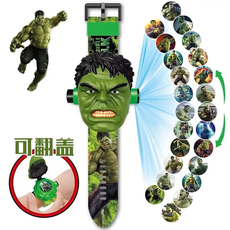 Kids' cartoon electronic watch - ages 3-8 - projector & luminous display - perfect for preschoolers, elementary school students, boys & girls
