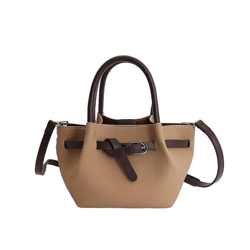 Large capacity retro texture satchel bag women's easiest for matchwork clothing shoulder bag large capacity work easiest for matchcrossbody bag