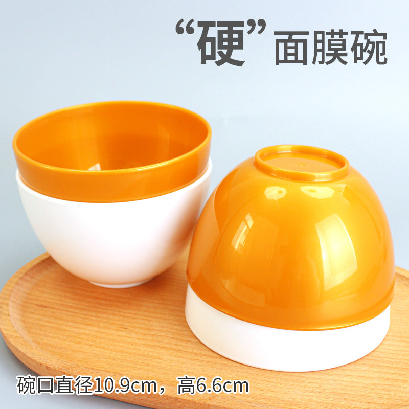 Large beauty salon mask bowl - hard plastic, spa mask, beauty tool - large gold bowl, white bowl, diameter 10.9cm