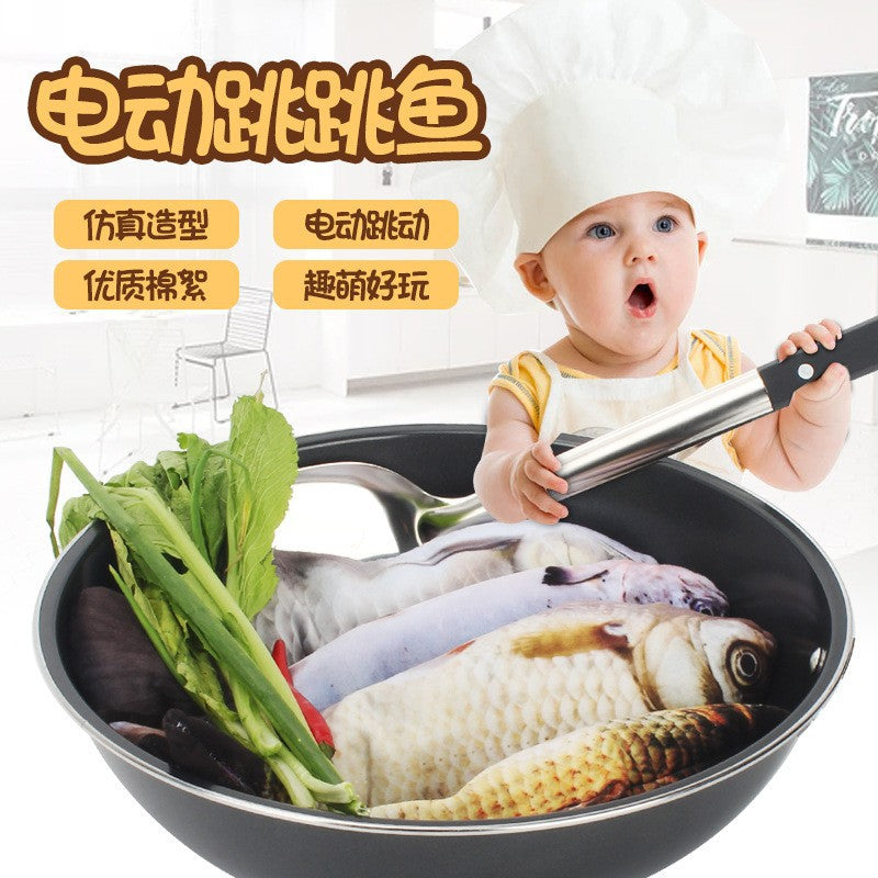 【half price clearance】trending simulated fish electric wobbling fish jumping fish usb rechargeable carp pet cat toy