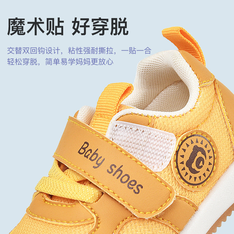 Toddler shoes for boys, spring and autumn infant shoes, soft sole functional cartoon shoes for babies aged 1-3, boys' shoes