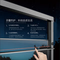 Electric vertical lift window for villa balcony commercial projects - aluminum double-layer insulated remote control lift window