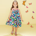 New arrival: girls' summer chiffon sleeveless sundress - trendy rainbow print princess dress for export