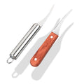 Stainless steel shrimp deveiner - portable kitchen tool for peeling, back opening, and vein removal