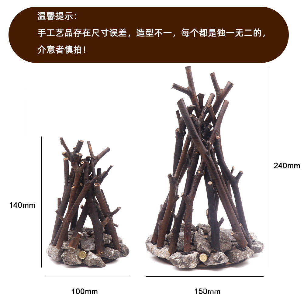 USB charging branch campfire night light with white noise LED warm ambient light bedroom ornament gift for friends