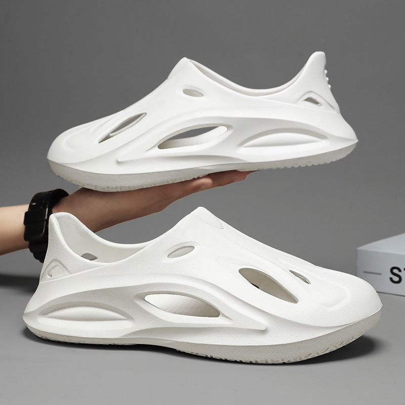 Cross-border hole shoes men's summer soft-soled stepping on shit feeling sports coconut sandals boys wear beach bag head slippers