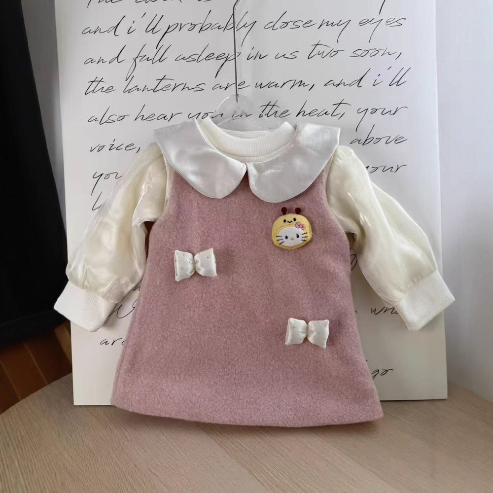 Girls' dress - cute  autumn/winter collection - new stylish winter vest princess dress for kids