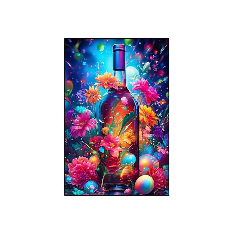 Bar KTV box decoration hanging pictures Cocktail bottle clear bar atmosphere music dining bar Bistro decoration painting