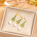 [titanium steel] cross-border new niche christmas tree necklace for women, accessible luxury, fashionable, versatile, high-end clavicle chain accessories