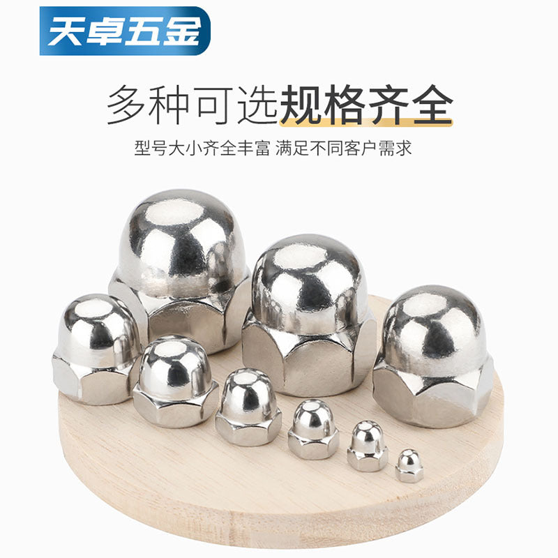 304/201/316 stainless steel round ball head nut cover type decorative screw cap female cap 3M4M5M6M8