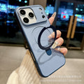 New skin-feeling anti-slip edge suitable for iphone17promax mobile phone case apple 16 metal bracket anti-fall cross-border