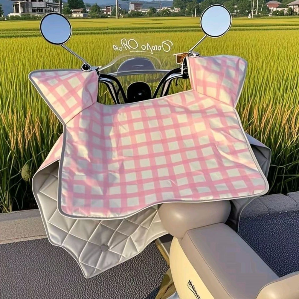 Electric vehicle windshield, waterproof, rainproof, summer sun protection, windproof battery sunshade, motorcycle spring and autumn heat insulation, summer thin model