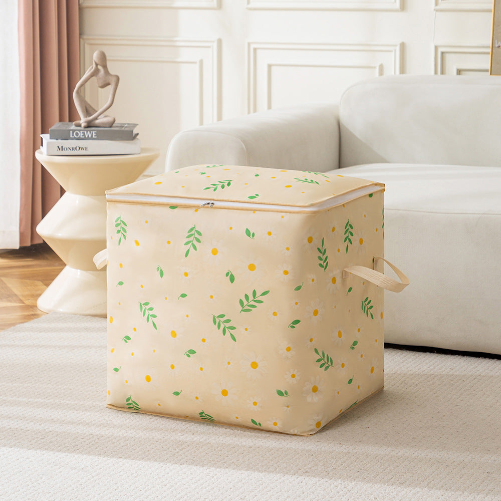 Quilt storage bag Thousand bird grid non-woven moving bag Large capacity travel duffel bag Foldable packing bag