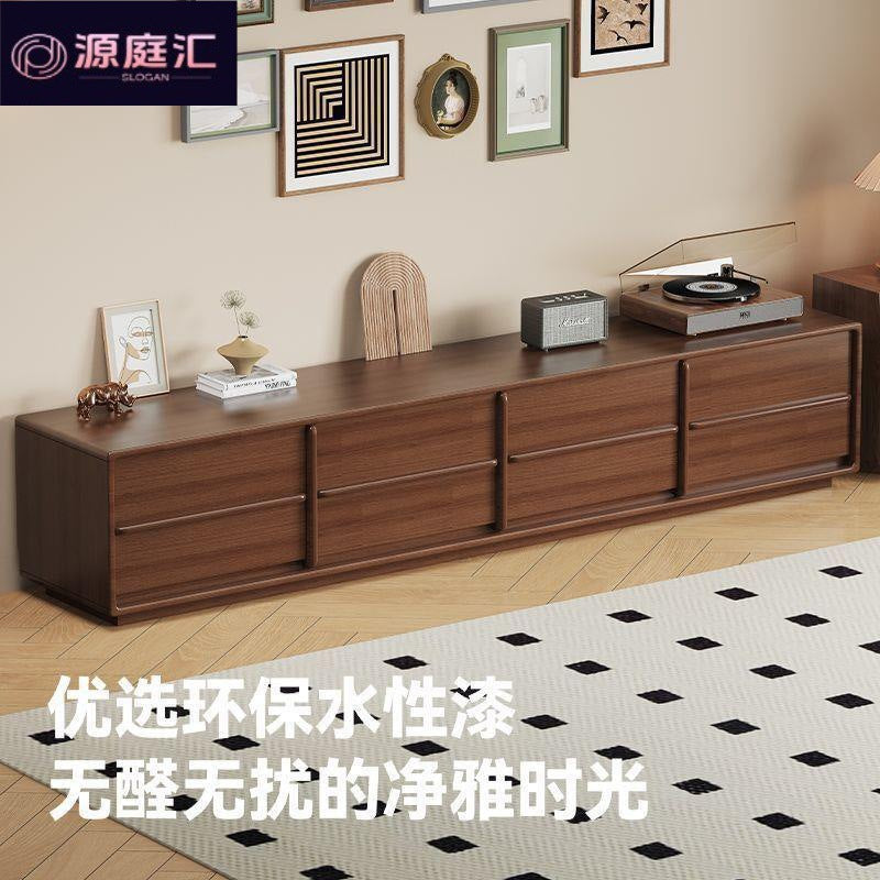 Solid wood skeleton line tv cabinet floor-standing living room small apartment for homecasual medieval style creative high-looking tv