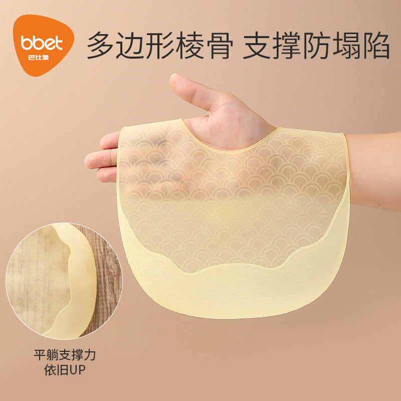 Babibele baby eating bibs kids silicone saliva pocket baby rice pocket waterproofstereo bib soft no-wash