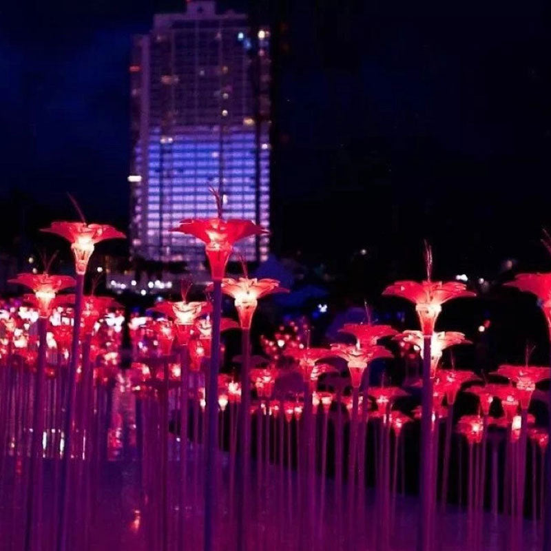 Tulip flower lamp led flower lamp eva simulation landscape light outdoor lawn green belt beauty lighting engineering decoration