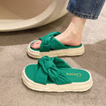 Gentle fairy style slippers women's summer 2023 new thick sole casual beach one-line sandals with skirt easiest for match