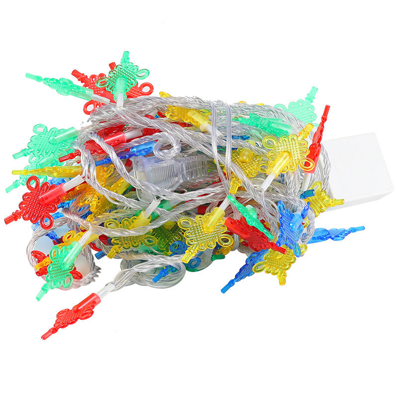 LED light string Chinese knot small lanterns flashing lanterns Spring Festival New Year holiday arrangement Lantern Festival hanging lights customization