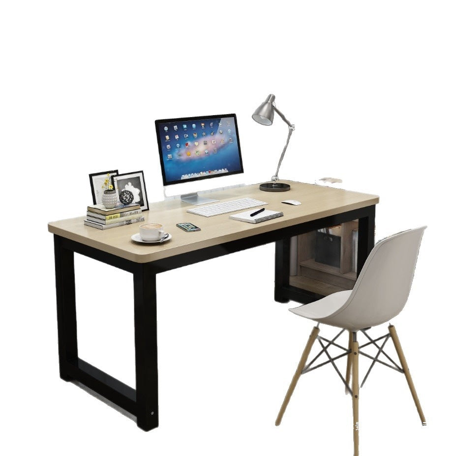 Rounded corner computer desk - desktop home student study table - commercial bean bag desk - modern minimalist office desk