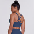 cloud-feeling brushed cross-back sports bra casual running bubble wrap fitness vest yoga clothes for women