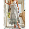 high-waisted rayon printed button-down slit midi skirt - perfect for beach vacations