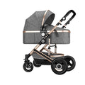 Baby stroller high landscape lightweight foldable reversible shock absorption all year roundneutral baby portable stroller