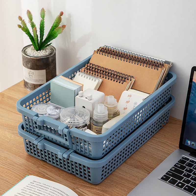 Cabinet Office Book Storage Box Plastic Japanese A4 File Storage Box Desktop Sundries Stationery Storage Basket
