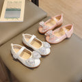 Spring & fallk-stylenew arrivalgirl leather shoesbowsprincessflatskidsvelcrobows performance dance shoes