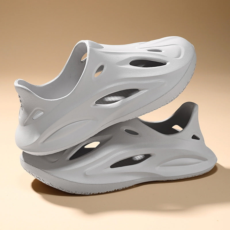 Cross-border hole shoes men's summer soft-soled stepping on shit feeling sports coconut sandals boys wear beach bag head slippers