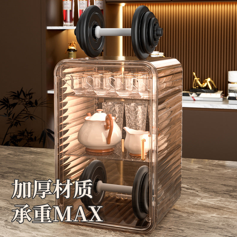 Shelf Transparent cup holder Multi-layer large-capacity cup dust-proof storage box Thickened multi-functional wine glass display box holder