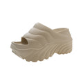 2025 new eva high heel slippers, fashionable chunky sole trendy slippers, 10cm women's slippers for outdoor wear, in-stock ins style