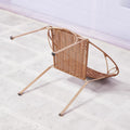 Backrest chair tea armchair rattan circle chair single balcony combination rattan chair table chair stool for homecasual iron art
