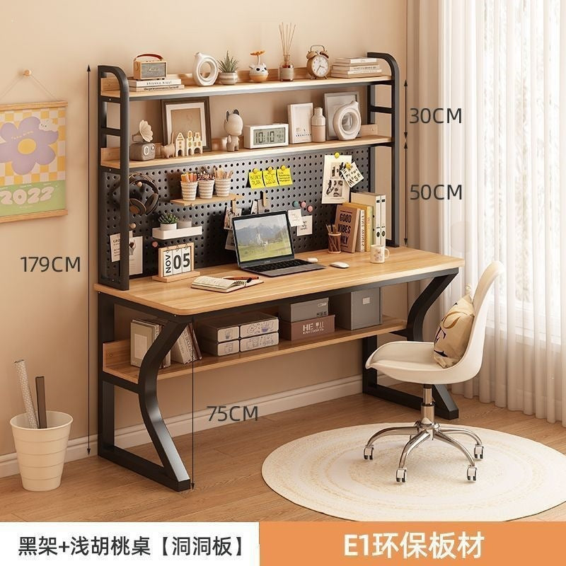 Computer desk desktop for home student study writing desk bedroom desk bookshelf all-in-one small table simple office desk