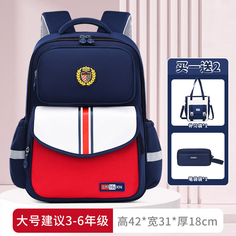 New primary school schoolbags for children in grades 3-6 to reduce the burden and wear-resistant Shaodong students  wholesale, light and cute