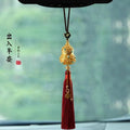 Auspicious cloud hollowed gourd - red tassel [gourd opens]