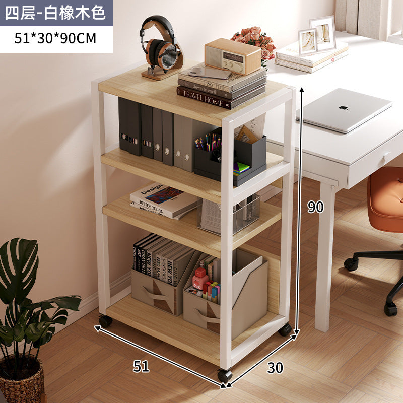Removable printer rack office station trolley multi-layer storage rack document sorting host bracket