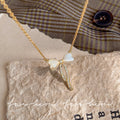 Minimalist gold cat's eye butterfly necklace - women's delicate and elegant thin chain, versatile and chic, choker style