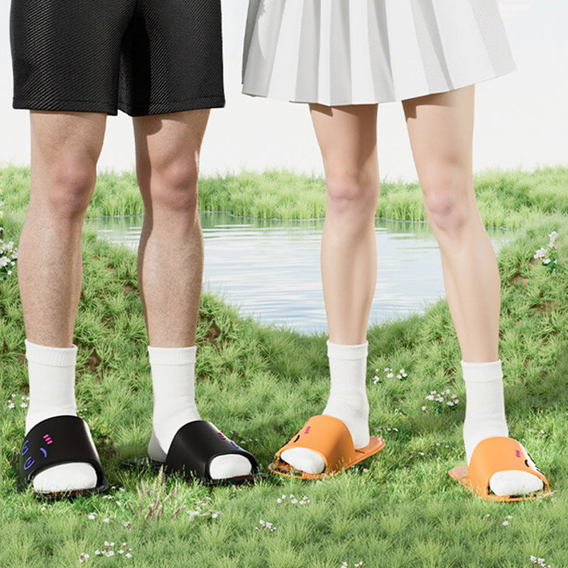 Eva foldable travel cartoon slippers - portable, non-slip disposable slippers for men and women, perfect for travel, business trips, and hotels