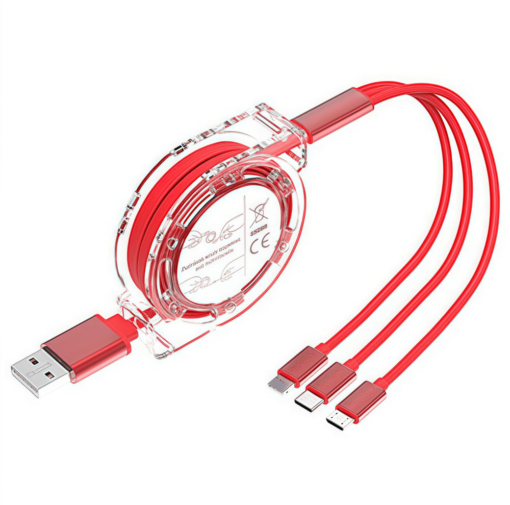 Logo telescopic data cable one to three-in-one car mobile phone gift charging cable suitable for apple android typec