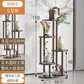 Bogu rack solid wood chinoiserie small duobao pavilion purple clay teapot tea set shelf flower pot plant rack display rack