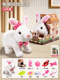 Little white rabbit feeding and dressing set [house] + battery