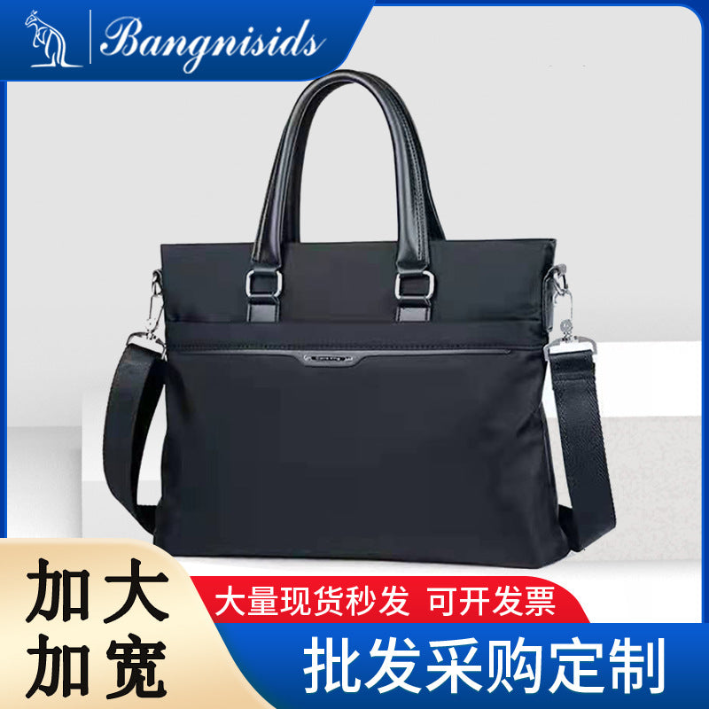 New handbag men's business commuter meeting bag men's handbag fashion computer bag large capacity briefcase