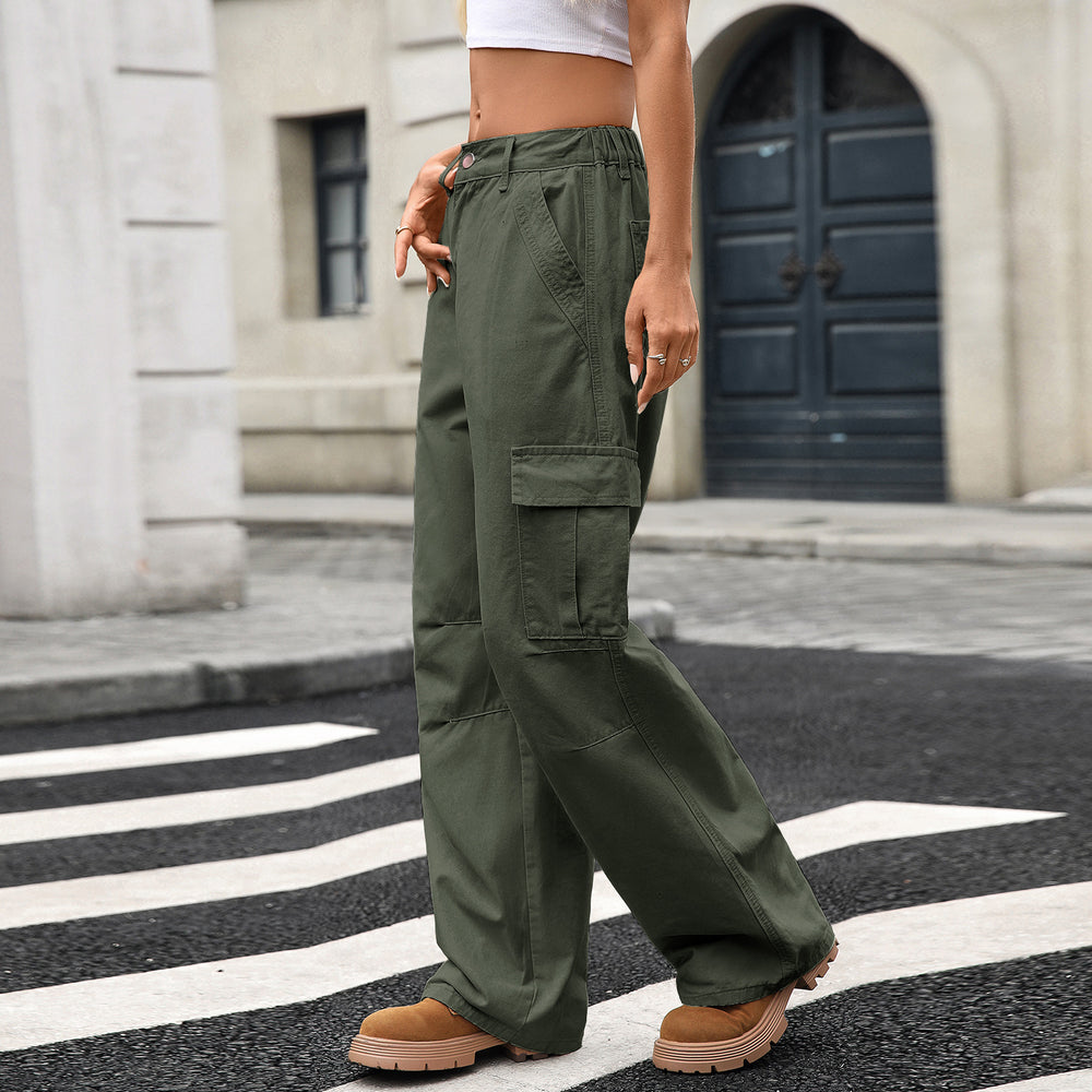 Fashion cross-border foreign trade  new retro overalls american high street loosestraight-leg wide legcasual denim