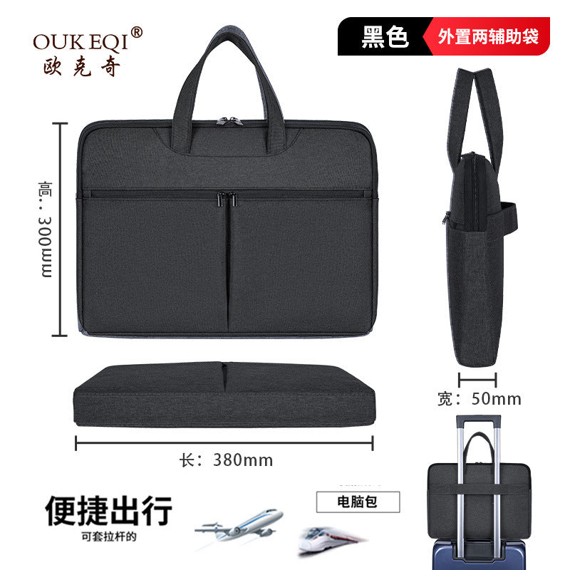 Business office conference bag oxford cloth tote document bag men's briefcase laptop bag business bag with logo printing